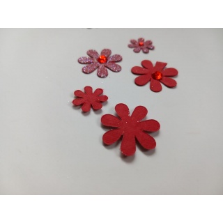 ART. KREATYWNY KWIATKI PAP.1,5-2,5cm.30szt.SPARKLE, Artykuły zdobnicze, Art. kreatywne