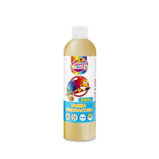 FARBA PLAKATOWA 250ML.METALICZNA ZŁOTA, Farby, Plastyka