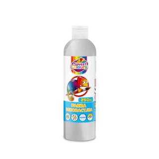 FARBA PLAKATOWA 250ML.METALICZNA SREBRNA, Farby, Plastyka