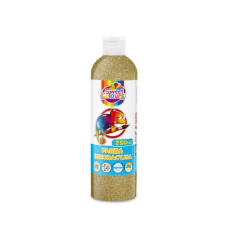 FARBA PLAKATOWA 250ML.BROKATOWA ZŁOTA, Farby, Plastyka