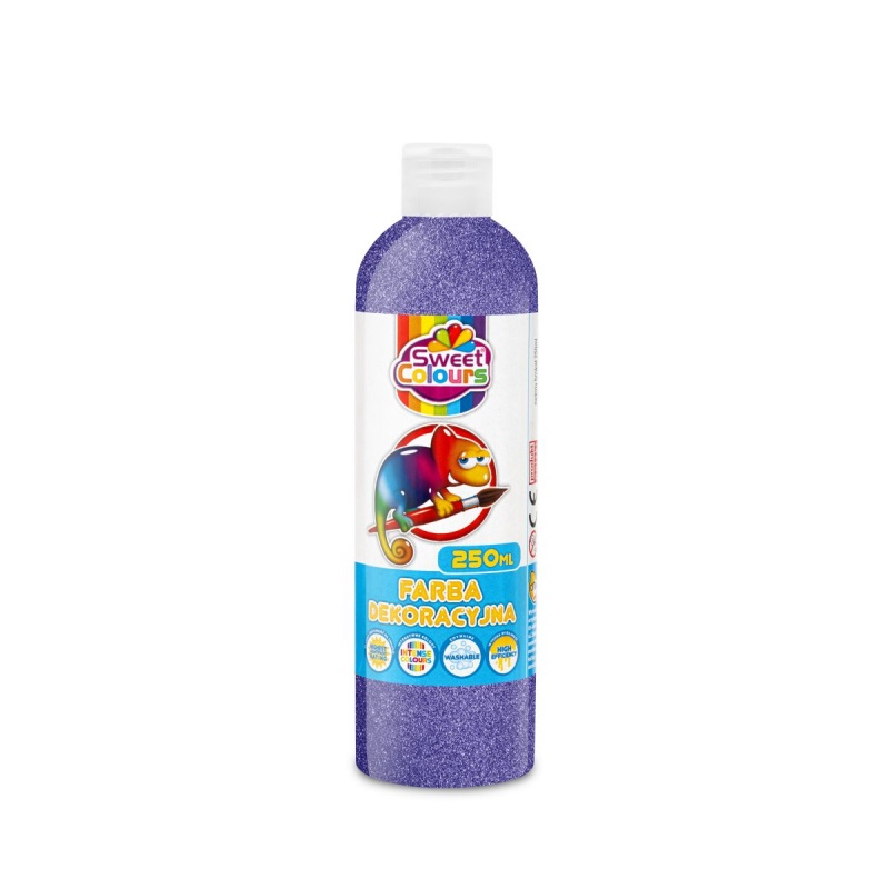 FARBA PLAKATOWA 250ML.BROKATOWA FIOLETOWA, Farby, Plastyka