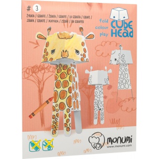 KOLOROWANKA CUBEHEAD 3D ŻYRAFA, Kolorowanki, Książeczki