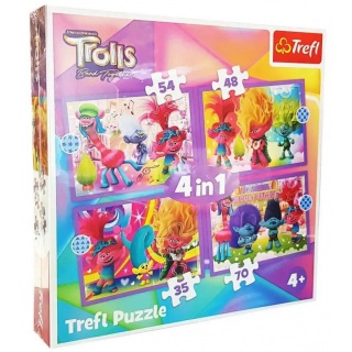 Puzzle 4w1 - Trefliki na wakacjach !!, 4w1, Puzzle