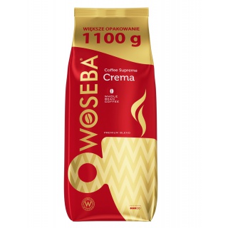 Kawa WOSEBA Premium CREMA GOLD, ziarnista, 1100g, Kawa, Artykuły spożywcze