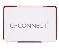 Poduszka do stempli Q-CONNECT, z tuszem, 110x70mm, metalowa, czerwona, Poduszki do stempli, Drobne akcesoria biurowe