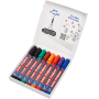 Marker do tablic e-360 EDDING, 1,5-3mm, 8 szt., mix kolorów, Markery, Artykuły do pisania i korygowania