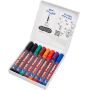 Marker do tablic e-363 EDDING, 1-5mm, 8 szt., mix kolorów, Markery, Artykuły do pisania i korygowania