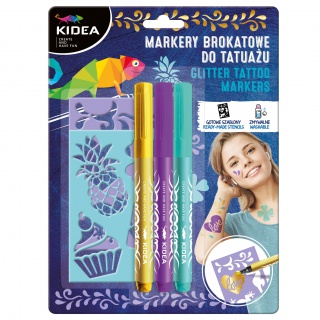MARKERY DO TATUAŻU A Z SZABLONAMI KIDEA, Flamastry, Plastyka