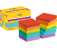 Karteczki samoprzylepne POST-IT Super Sticky, 47,6x47,6mm, 12x90 kart., paleta Playful, Bloczki samoprzylepne, Papier i etykiety