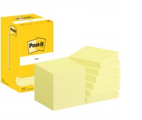 Karteczki samoprzylepne POST-IT®, 76x76mm, 12x100 kart., żółte, Bloczki samoprzylepne, Papier i etykiety