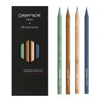 Ołówki CARAN D'ACHE, Les Crayons De La Maison, edycja 10, 4 szt., Ołówki, Artykuły do pisania i korygowania