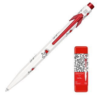 Długopis CARAN D'ACHE 849, Keith Haring, w pudełku, biały, Długopisy, Artykuły do pisania i korygowania