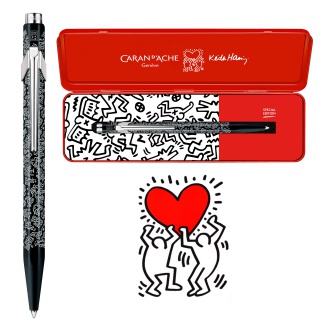 Długopis CARAN D'ACHE 849, Keith Haring, w pudełku, czarny, Długopisy, Artykuły do pisania i korygowania