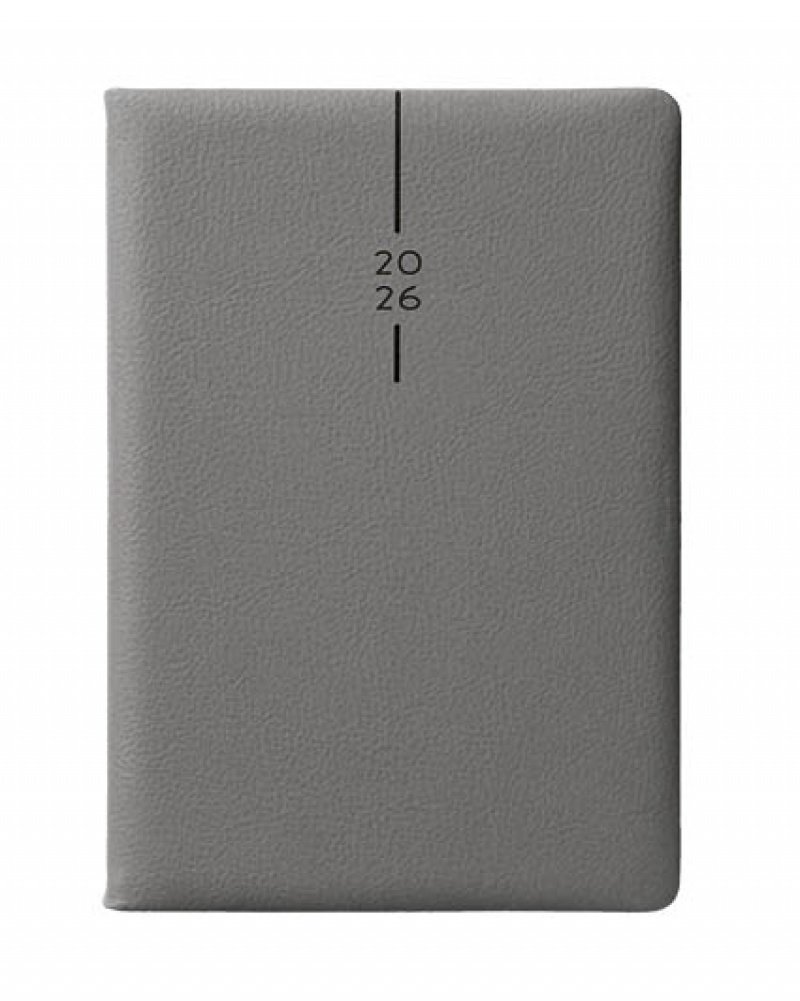 KALENDARZ KSIĄŻKOWY A5 DNS ELEGANT SZARY 2026, Dzienne, Kalendarze