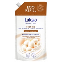 Creamy liquid soap LUKSJA, cotton, stock 900ml