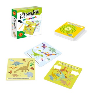 RYSOWANIE ZMAZYWANIE - DINOZAURY !, Edukacyjne, Zabawki