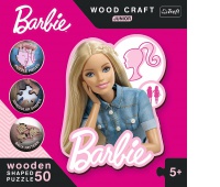 Puzzle drewniane 50 el. - Piękna Barbie !!, 60 elementów, Puzzle