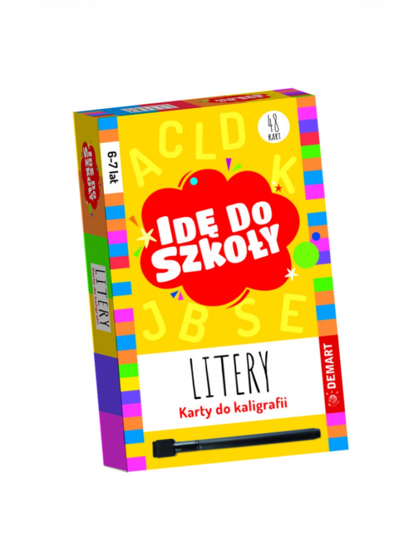 IDĘ DO SZKOŁY. LITERY. KARTY DO KALIGRAFII Z PISAK, Edukacyjne, Książeczki