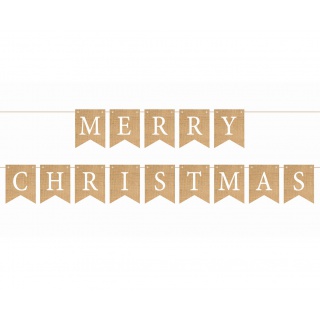 GIRLANDA PAP.MERRY CHRISTMAS LISTKI 10x13cm.250cm., Podkategoria, Kategoria