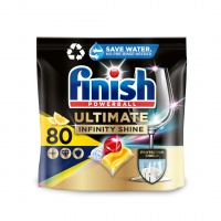 Tabletki do zmywarki FINISH Ultimate Infinity Shine, 80 szt., lemon, Środki czyszczące, Artykuły higieniczne i dozowniki