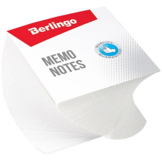 BERLINGO KOSTKA KRĘCONA KLEJONA 8x8x5cm.500k.BIAŁA, Kostki, Galanteria papiernicza