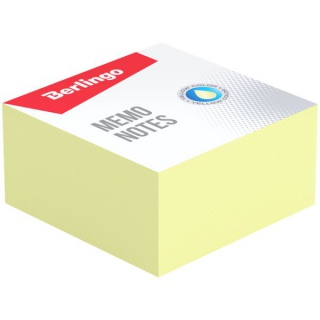 BERLINGO KOSTKA NIEKLEJONA 9x9x4,5cm.ŻÓŁTA, Kostki, Galanteria papiernicza