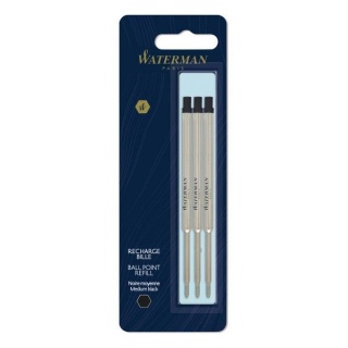 WKŁAD WATERMAN  DO DŁUGOPISU CZARNY M /3/, Wkłady, naboje, atramenty, Art. do pisania i korygowania