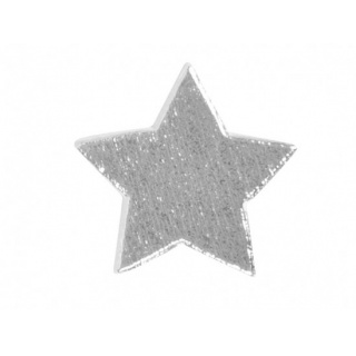 GWIAZDA DEKORACJA SREBRNA 2,5CM SAMOPRZ. /24/, Podkategoria, Kategoria