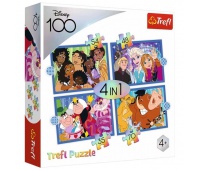 Puzzle 4w1 - Wesoły świat Disneya !!, 4w1, Puzzle