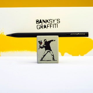 Zestaw ołówek + gumka PININFARINA, Banksy Smart – Flower, Ołówki, Artykuły do pisania i korygowania