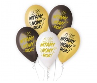 BALONY PREMIUM HEL WITAMY NOWY ROK 13" 5szt. BALONY PREMIUM HEL WITAMY NOWY ROK 13" 5szt., Podkategoria, Kategoria