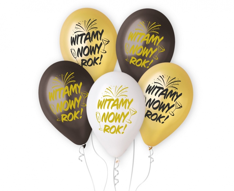 BALONY PREMIUM HEL WITAMY NOWY ROK 13" 5szt., Podkategoria, Kategoria