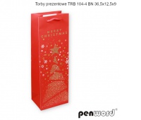 TORBA PREZENTOWA TRB 104-4 36,5x12,5x9cm, Torby ozdobne, Art. dekoracyjne i prezentowe