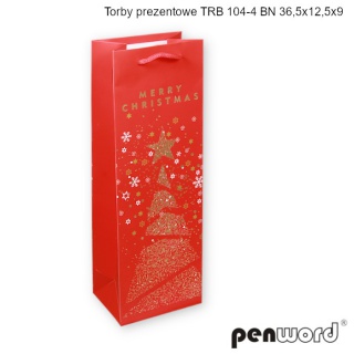 TORBA PREZENTOWA TRB 104-4 36,5x12,5x9cm, Torby ozdobne, Art. dekoracyjne i prezentowe