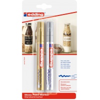 Glossy oil marker e-750 EDDING, 2-4mm, blister, mix colors