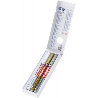 Marker olejowy błyszczący e-780 EDDING, 0,8mm, 3 szt., mix kolorów metalicznych, Markery, Artykuły do pisania i korygowania