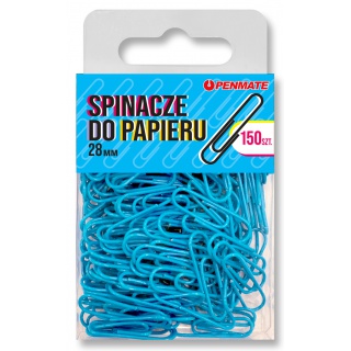 Penmate Spinacze do papieru 28mm jasnoniebieski, Podkategoria, Kategoria