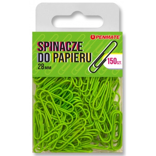 Penmate Spinacze do papieru 28mm żółtozielony, Podkategoria, Kategoria