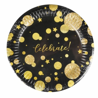TALERZE PAPIEROWE GLAM PARTY CZARNE 8szt., Podkategoria, Kategoria
