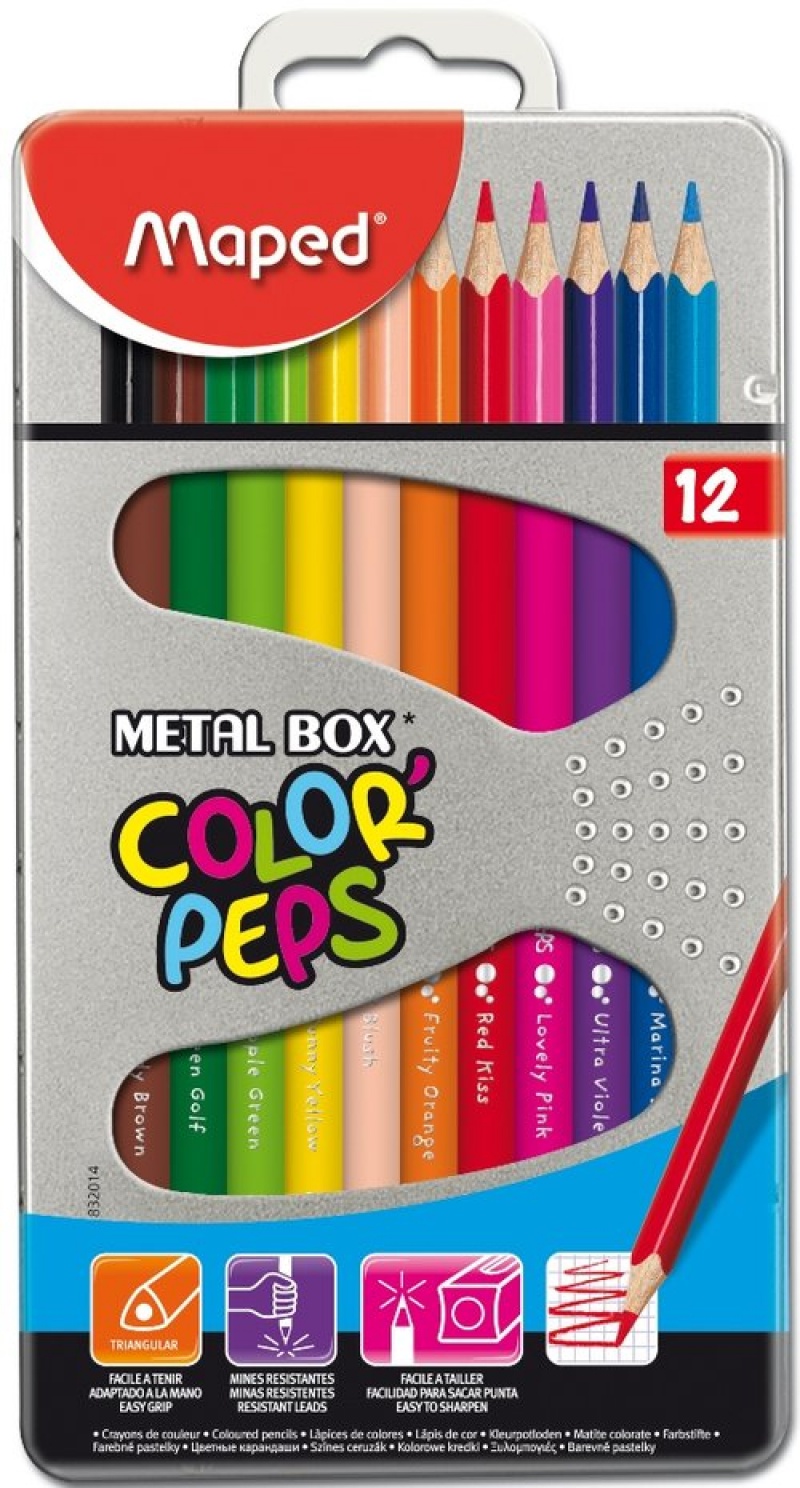 KREDKI COLOR PEPS 12KOL.OP.METALOWE, Podkategoria, Kategoria