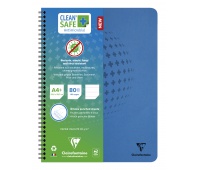Kołozeszyt CLAIREFONTAINE Clean Safe, antybakteryjny, A4+, 60 k., linia, niebieski, Zeszyty, Artykuły szkolne