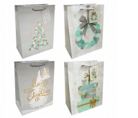 Gift Bags INCOOD Christmas tree, garland, gifts, 18x23cm