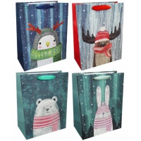 Gift Bags INCOOD Christmas animals, 26x32cm
