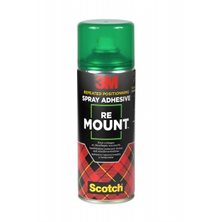 Klej w sprayu ReMount SCOTCH, do repozycjonowania, 400ml, Kleje, Drobne akcesoria biurowe