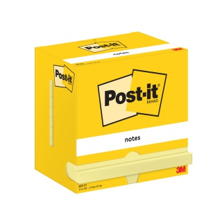 Bloczek samoprzylepny POST-IT, 76x127mm, 12x100 kart., żółty, Bloczki samoprzylepne, Papier i etykiety