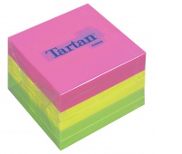 Self-adhesive block Tartan 76x76mm, 100 cards, mix colors