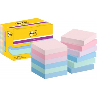 Karteczki POST-IT Super Sticky, 47,6X47,6mm, 12x90 kart., Soulful, Bloczki samoprzylepne, Papier i etykiety