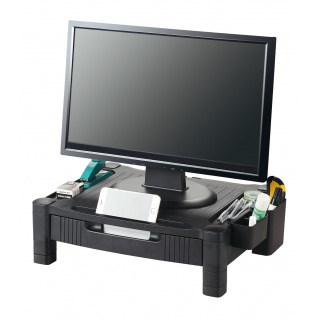 Podstawka pod monitor Q-Connect, 43,4x33,6cm, z regulacją wysokości, czarna, Ergonomia, Akcesoria komputerowe