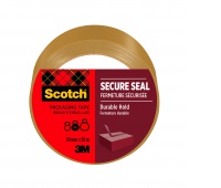 Taśma pakowa SCOTCH Secure Seal, 50mm, 50m, brązowa, Taśmy pakowe, Koperty i akcesoria do wysyłek