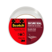 Taśma pakowa SCOTCH Secure Seal, 50mm, 50m, transparentna, Taśmy pakowe, Koperty i akcesoria do wysyłek
